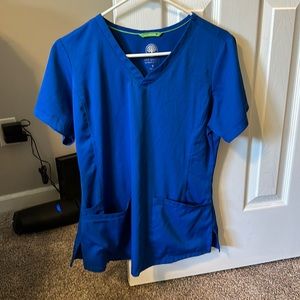 Women’s Royal Blue Healing Hands Scrub Top
